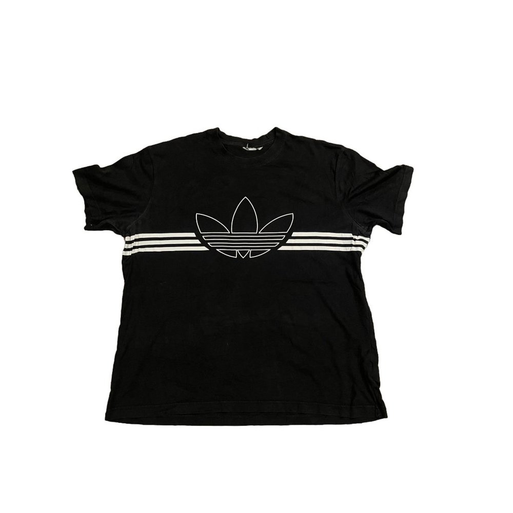 Rare Adidas Trefoil Striped T Shirt Sport Athletic Retro